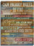 Family Rules Wooden Wall Art