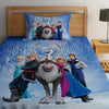 Frozen digital printed bed sheet in Sateen Silk with matching pillow cover, perfect for a magical kids’ room decor.