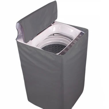 Waterproof, heatproof, and dustproof washing machine cover with zip for easy use.